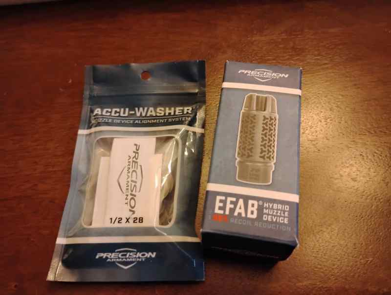 Precision Armament EFAB 1/2x28 w/ Accu-Washer set 