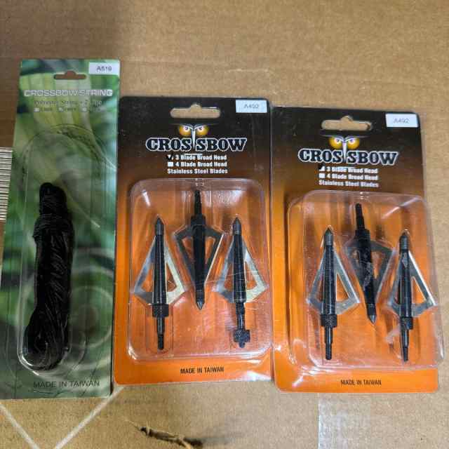 Crossbow Broadheads and string, will ship