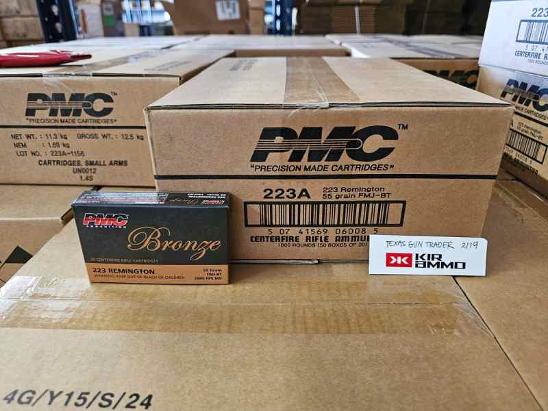 PMC .223 Rem 55 Grain FMJ BT – 1,000 Rounds (case)