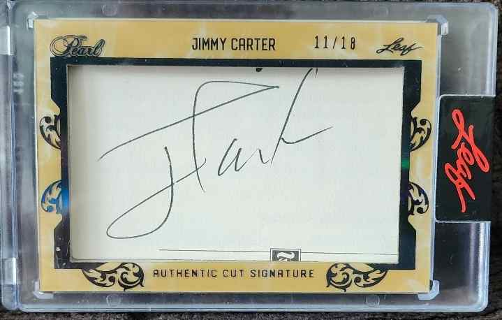2022 Leaf Pearl Sealed Jimmy Carter Autograph 11/1
