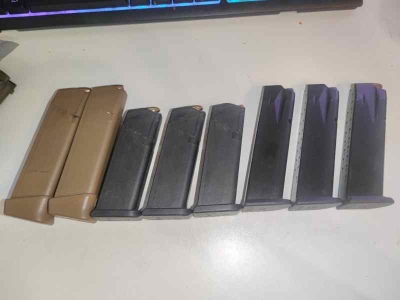 9mm Glock and Walther PDP factory magazines