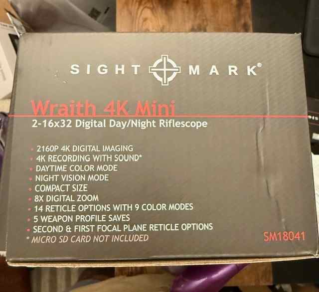 Wraith 4K Mini Digital Rifle Scope, 2-16x32mm