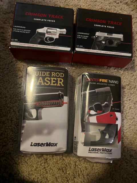 Lasers for smith, sig, Glock 23, and beretta nano