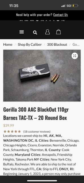 300 blackout 110 gr