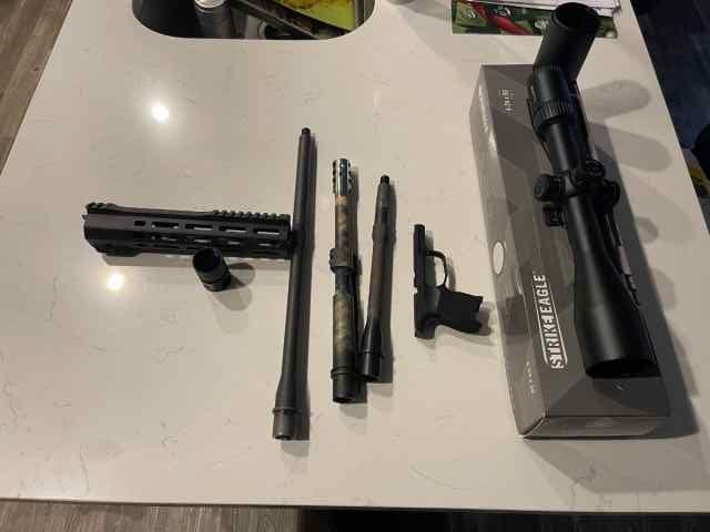 AR barrels, handguard, Vortex Scope 4-24