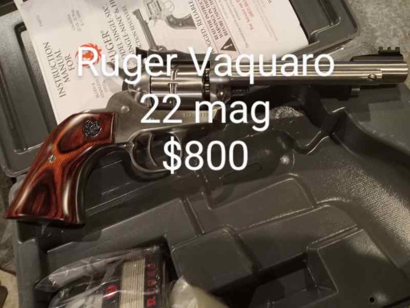 Ruger Vaquero .22mag stainless 