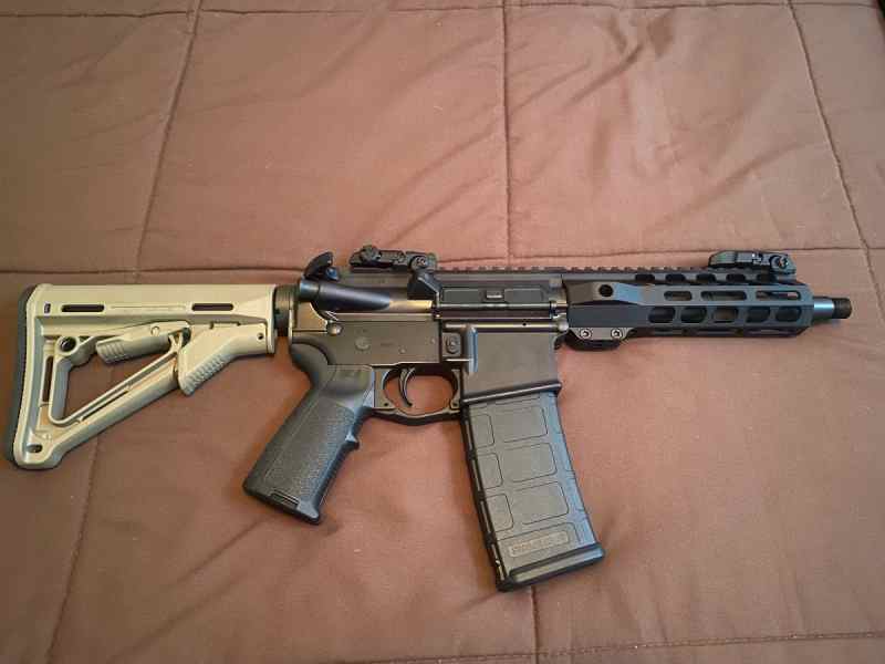 .300 Blackout SBR with pop-up sights 