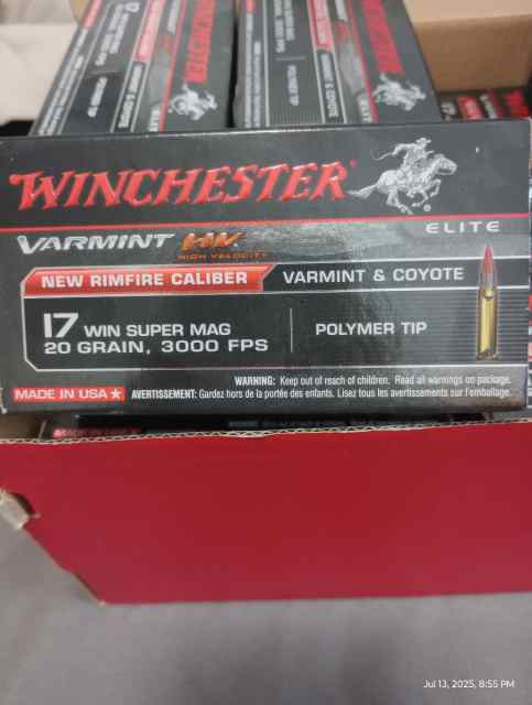 Winchester .17 Win Super Magnum (950 count) 19 box