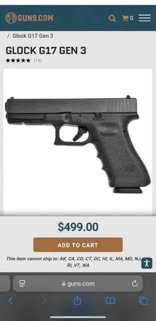 NEW CUSTOM GLOCK 17 .3 FS