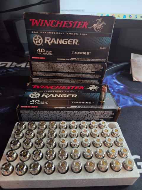 Winchester Ranger 180 Gr 40 cal JHP LE Ammo. $30 