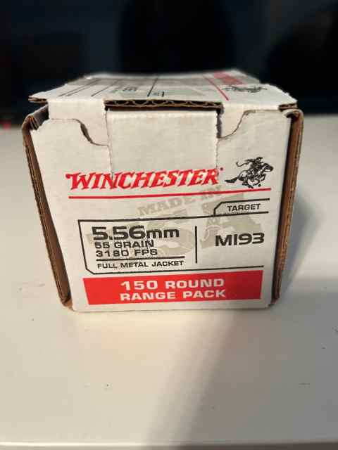 150 Rounds of 5.56 M193 by Winchester For Sale