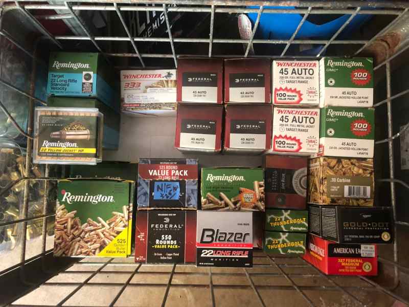 UPDATED: .45acp, .22 ammo, large pistol primers