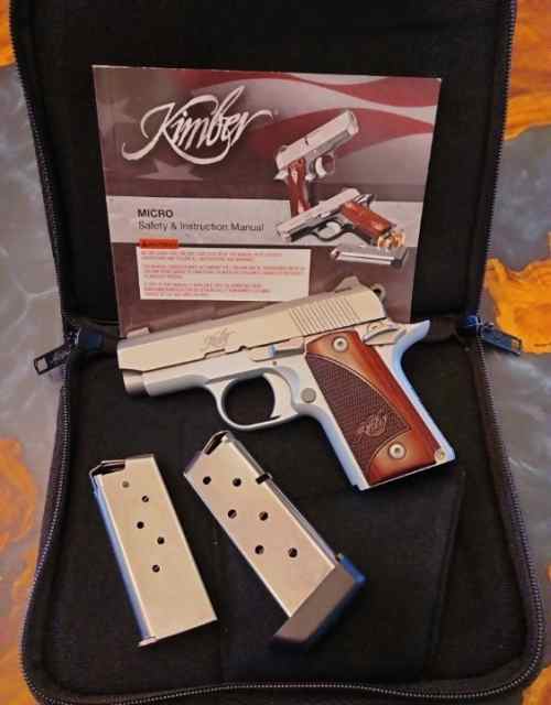 Kimber Micro 9, Stainless Rosewood, 9mm 1911 