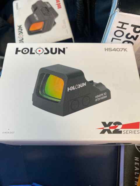 New Holosun HS407K X2 Red Dot Optic, Mint