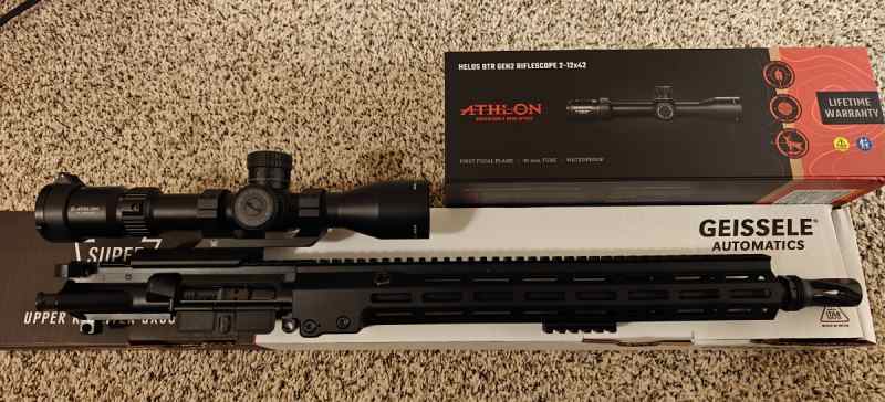 Geissele Super Duty HBAR Upper w/ Athlon 2-12x