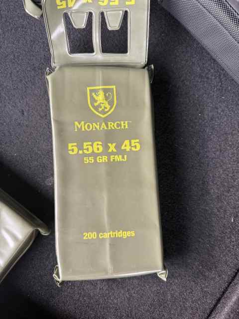 MONARCH 55 GR FMJ BRASS M193 1000 rounds 