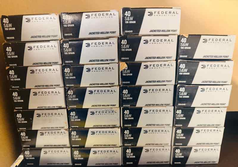 Federal .40 S&amp;W 155gr Jacketed Hollow Point (XM40H